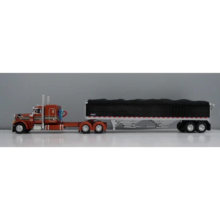 Tráiler A Escala 1/64 Peterbilt 379 Con Remolque De Granos Wilson Pacesetter De Tres Ejes 2