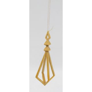 Wooden Ornament - Dangling Diamonds