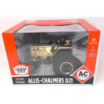 AC - D21 - Tractor With Duals, 2020 National Farm Toy Museum, gold chrome - 1/16