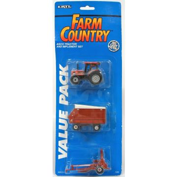 AGCO - Set - 6680 tractor, Hesston forage harvester and wagon - 1/64
