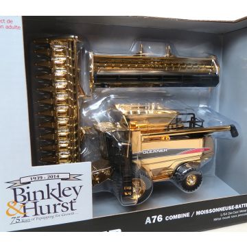 AGCO - A76 - Combine, 2 heads, Gold, Binkley Hurst 75th Anniversary - 1/64