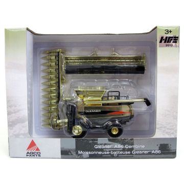 AGCO - A86 - Combine, duals, 2 heads, gold - 1/64