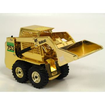 Bobcat - 753 - Skid steer loader, 50th Anniversary gold chrome - 1/25