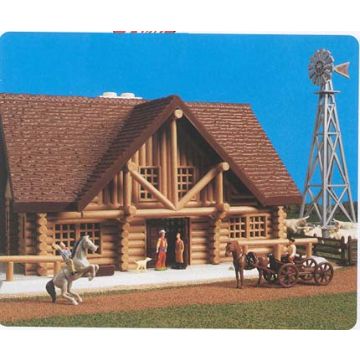 Building Set - Longhorn Ranch Set Log House - 1/64