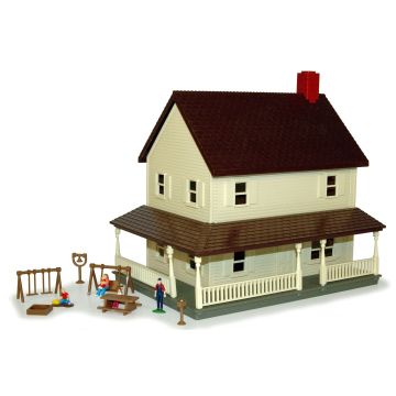  Building Set -  - Farm House, 2 Story, Set With Accessories - 1/64