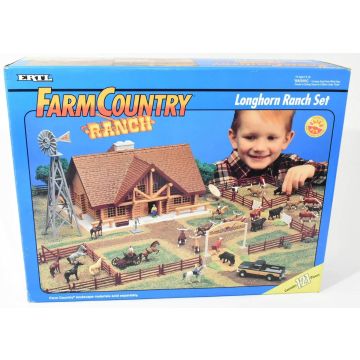 Building Set - Longhorn Ranch set, Log home - 1/64