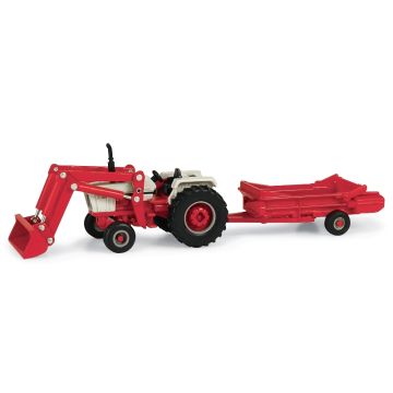 Case - Set - 1270 loader power white, manure spreader - 1/64
