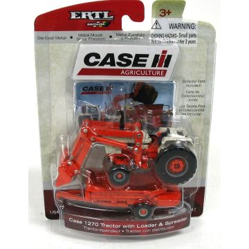 Case - Set - 1270 loader power white, manure spreader muddy - 1/64