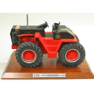 Case - 1470 - Traction King, 4WD Black Knight, wood plaque ltd 200 models - 1/16