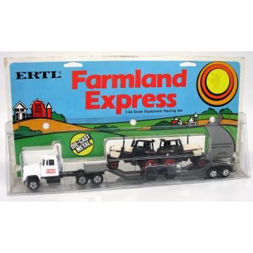 Case - Semi - Mack Semi, two Case 2594's 2WD Mack Cab - 1/64