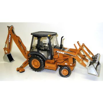 Case - 580 Super M - Backhoe/Loader, Precision Series 40th Anniversary chrome - 1/16