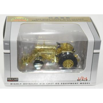 Case - 930 - Open Station With WF & Loader, 2021 Summer Farm Toy Show, Gold Chrome - 1/64