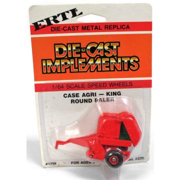 Case -  - Baler, round, Case Agri-King, Die-Cast Implements card - 1/64