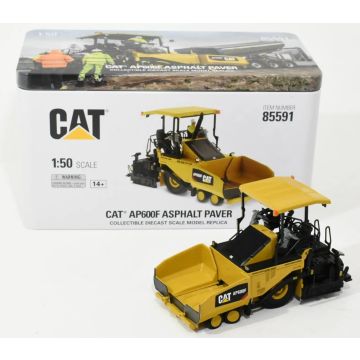 CAT - AP600F - Asphalt Paver, black platform, yellow wheel rims, canopy - 1/50