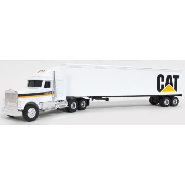 CAT - Semi - CAT graphic on trailer, sleeper cab on truck - 1/64