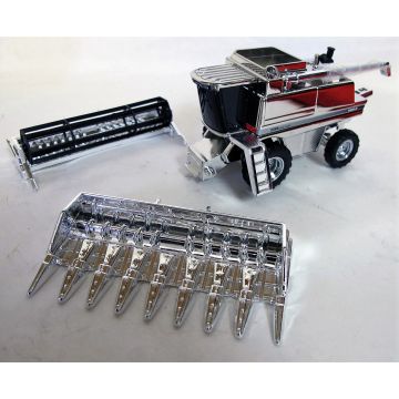 CIH - 2388 - Combine, 2 heads, 25th Anniversary silver chrome - 1/64