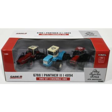 CIH - Set - 6788, Steiger Panther II Bafus Blue, Case IH 4894, TTT 40th Anniv - 1/64