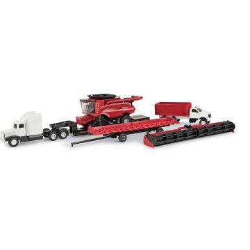 CIH - Set - Harvest Set, 9250 Tracked Combine, Semi, Grain Truck - 1/64