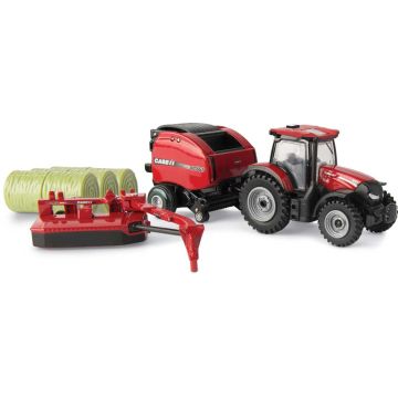 CIH - Set - Haying set, Maxxum 145 Tractor, Baler, Mower conditioner - 1/64
