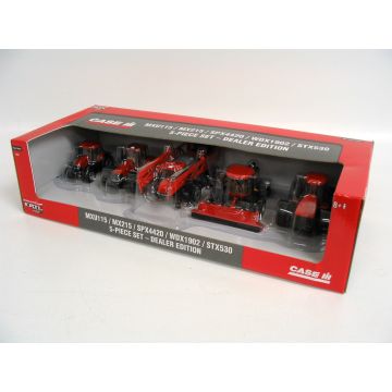 CIH - Set - CIH 5 piece Dealer Set, MXU115, MX215, STX530, sprayer, windrower - 1/64