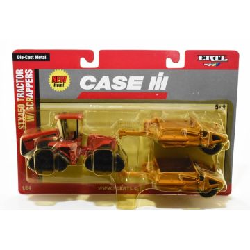 CIH - Set - STX-450 Quad Trac, 2 pan scrapers - 1/64