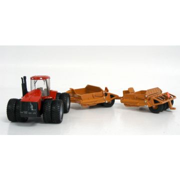 CIH - Set - STX-480 4WD duals & 2 scrapers - 1/64