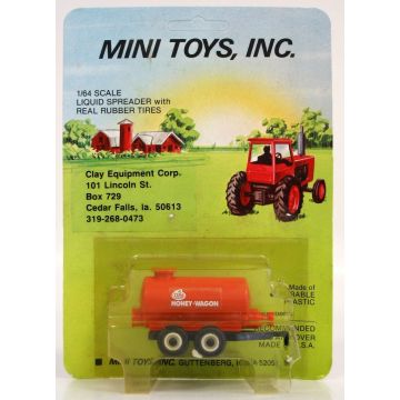 Clay -  - Spreader, manure liquid honey wagon, orange tank - 1/64