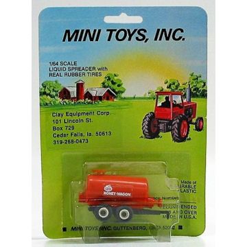 Clay -  - Spreader, manure liquid honey wagon, orange tank, identical to MT7518 - 1/64