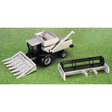 DA - R-50 - Combine, 2 heads, Farm Machines blue box - 1/64