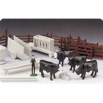 Figures - Black White face cattle set - 1/64