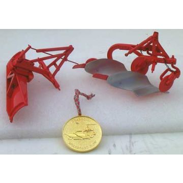 Ford - Set - Plow, Ford Dearborn 2 bottom plow, rear blade #4 Precision Series - 1/16