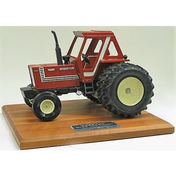 Hesston - 1380 - 2WD Duals Cab Commemorative on wood plaque - 1/16