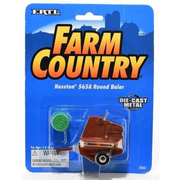 Hesston - 565A - Baler, round, gray wheels - 1/64