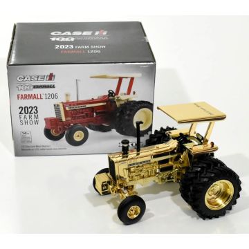 IH - 1206 - Two post ROPS, canopy, duals, gold chaser - 1/32