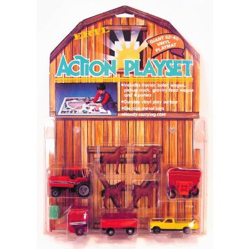 IH - Set - 5088 4 pc set plus ponies, pickup.  Carry Case - 1/64