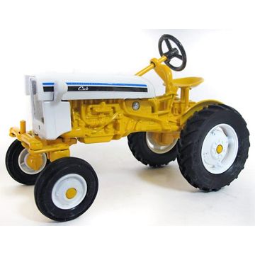 IH - Cub - 5th version, 1964 square hood yellow Special Edition, white headlamps, blue stripe - 1/16