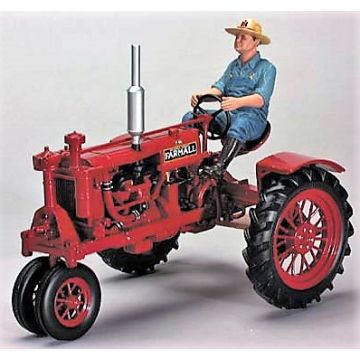 IH - F-20 - NF Rubber tires red with driver Orion Samuelson Family - 1/16