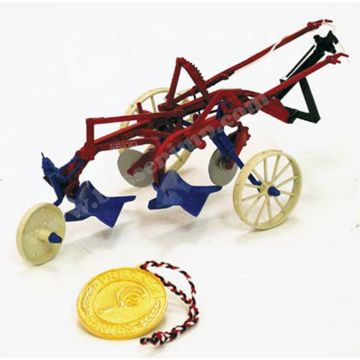 IH -  - Plow, 2 bottom, Little Genius, steel wheels #2 Precision Series - 1/16