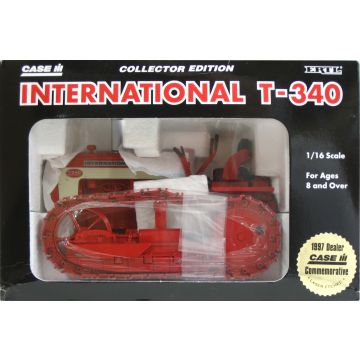 IH - T-340 - Crawler, metal tracks rear hitch red 1997 Fast Start - 1/16