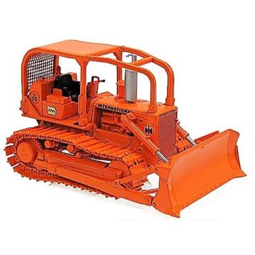 IH - TD-15 - Crawler, blade metal tracks IA DOT orange - 1/50