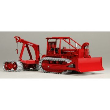 IH - TD-24 - Crawler, Blade & Karry Arch, forestry crawler red - 1/50