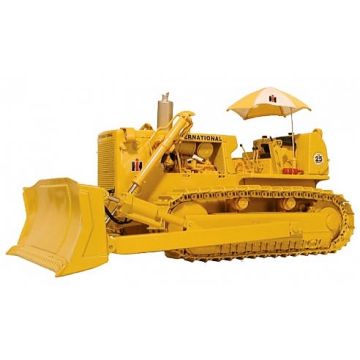 IH - TD-25 - Crawler, blade rear hitch & umbrella yellow - 1/50