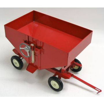 IH -  - Wagon, gravity, gear operated door, red & black box - 1/16