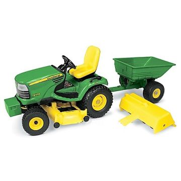 JD - X728 - Mower deck, plastic green cart, rototiller - 1/16