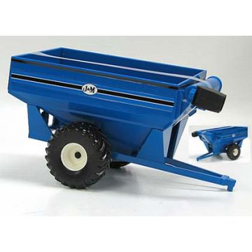J&M - 875 - Grain Cart 875 blue plastic grain box - 1/32
