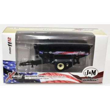 J&M - X1112 - Grain Cart, Duals, Black, American Decals - 1/64