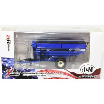 J&M - X1112 - Grain Cart, Flotation Tires, Blue - 1/64