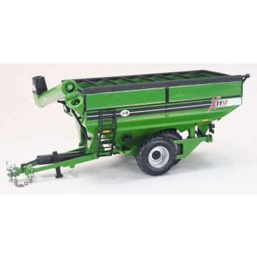 J&M - X1112 - Grain Cart, walking duals silver wheels, green - 1/64