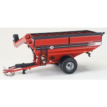 J&M - X1112 - Grain Cart, single silver wheels, red - 1/64