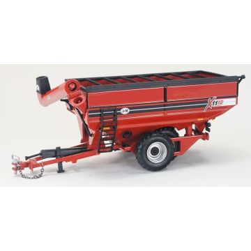 J&M - X1112 - Grain Cart, walking duals silver wheels, red - 1/64
